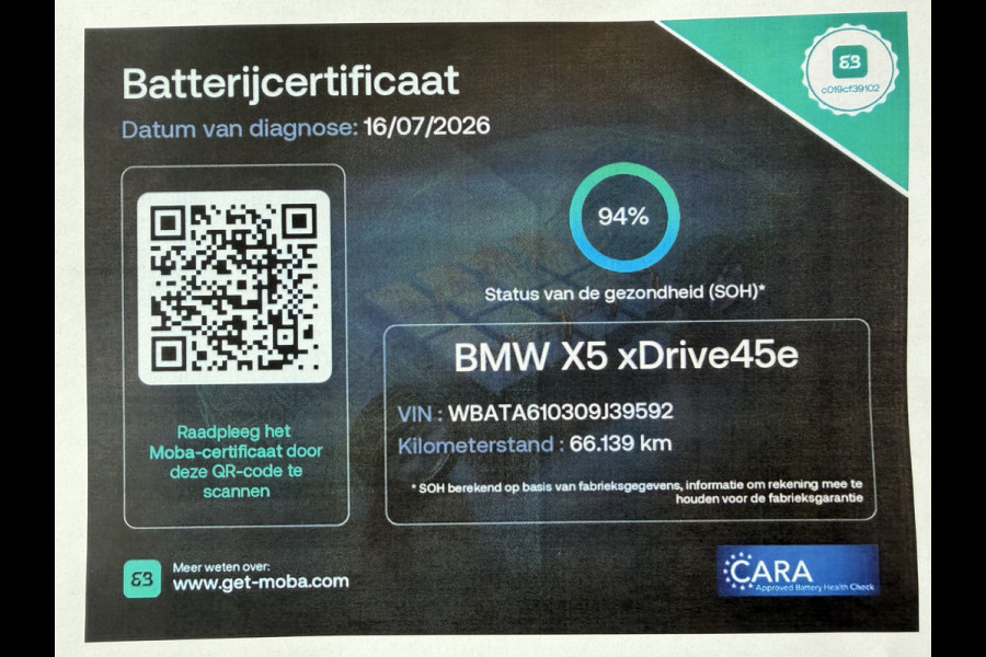 BMW X5 xDrive45e High Executive PANO B&W 360 CAM