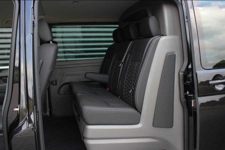 Volkswagen Transporter 2.0 TDI L2H1 204PK BULLI DC DUBBEL CABINE / JB-EDITION / FULL OPTIONS / LEDER BEKLEDING / FULL BLACK /APPLE