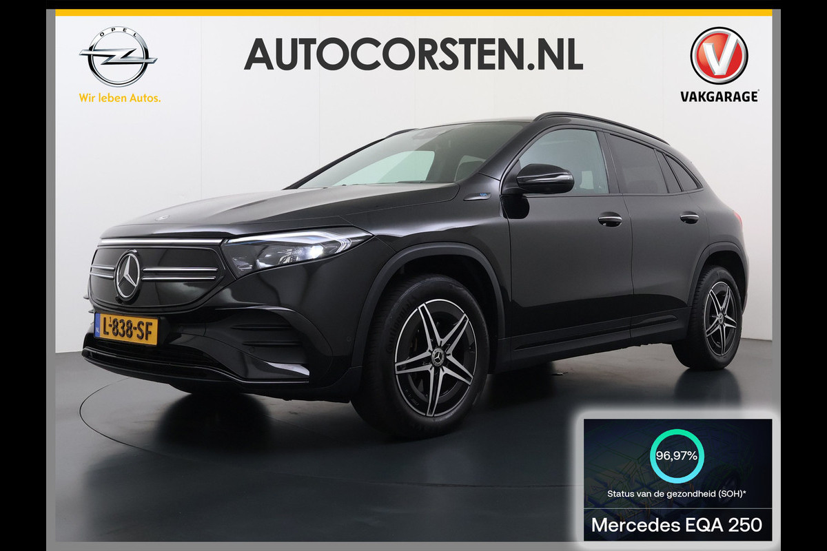 Mercedes-Benz EQA AMG 67kWh SOH 97% Pano.dak Leer/Alcantara 360Camera Hud Sfeerverlichting MemorySeats Navi Keyless Pdc Usb Apple/Android Elek.klep Ecc Aut.Verlichting Lane-dep. Dab 18''LM 250 Business Solution
