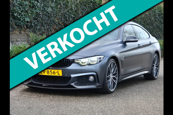 BMW 4 Serie 420i Gran Coupé M Sport Individual MAT Grey Orig BMW Performance 20inch Apple CarPlay High Executive BTW AUTO