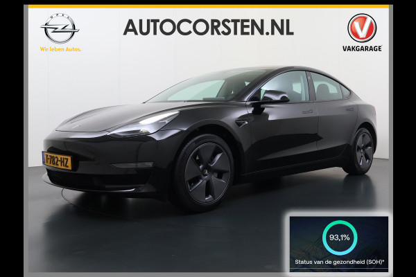 Tesla Model 3 Long Range RWD 75 kWh SOH 93% Warmtepomp Panoramadak Navi Camera's Leder Memory Stuur+Stoelverwarming Traffic-Aware Cruise Control AMD Ryzen™ Elek.Achterklep Led
