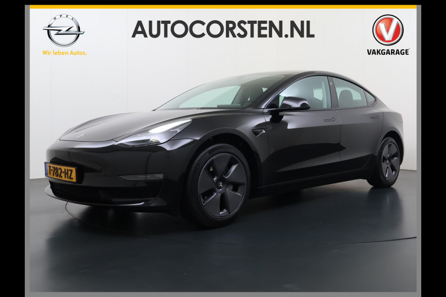 Tesla Model 3 Long Range RWD 75 kWh SOH 93% Warmtepomp Panoramadak Navi Camera's Leder Memory Stuur+Stoelverwarming Traffic-Aware Cruise Control AMD Ryzen™ Elek.Achterklep Led