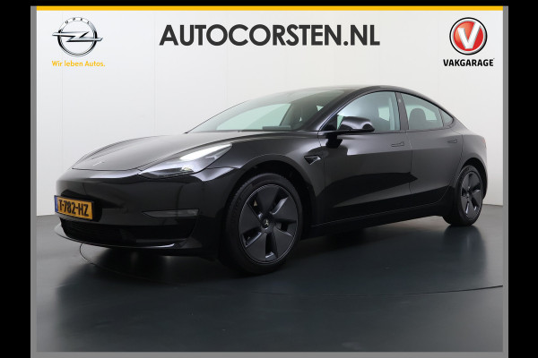 Tesla Model 3 Long Range RWD 75 kWh SOH 93% Warmtepomp Panoramadak Navi Camera's Leder Memory Stuur+Stoelverwarming Traffic-Aware Cruise Control AMD Ryzen™ Elek.Achterklep Led