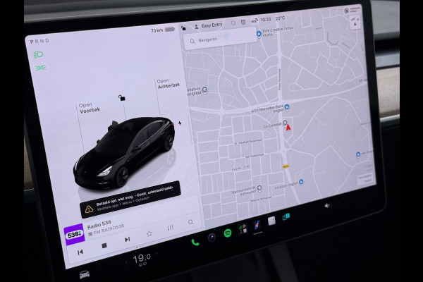Tesla Model 3 Long Range RWD 75 kWh SOH 93% Warmtepomp Panoramadak Navi Camera's Leder Memory Stuur+Stoelverwarming Traffic-Aware Cruise Control AMD Ryzen™ Elek.Achterklep Led