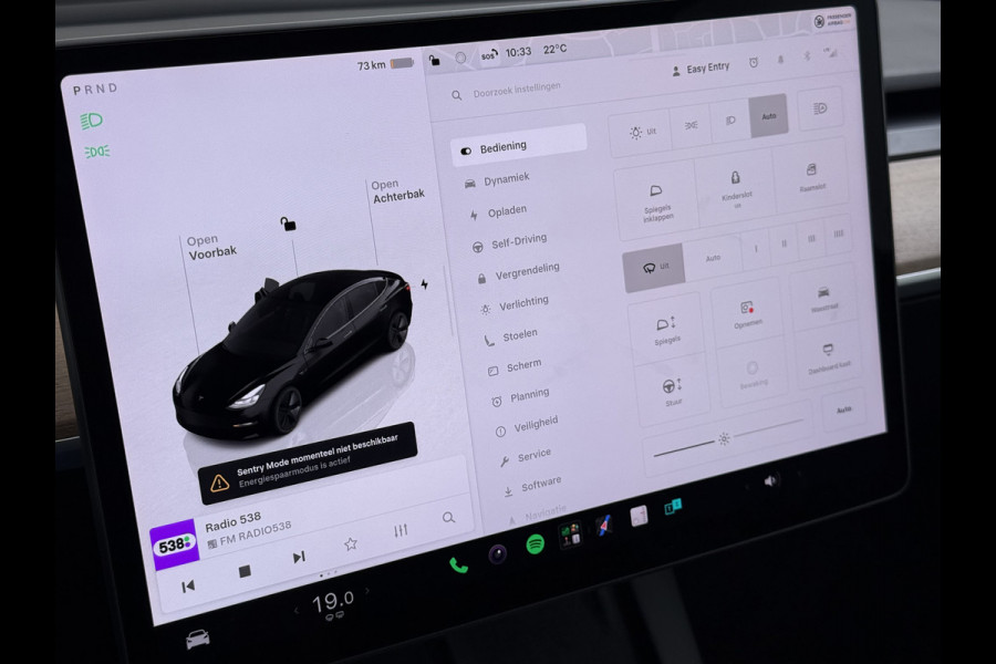 Tesla Model 3 Long Range RWD 75 kWh SOH 93% Warmtepomp Panoramadak Navi Camera's Leder Memory Stuur+Stoelverwarming Traffic-Aware Cruise Control AMD Ryzen™ Elek.Achterklep Led