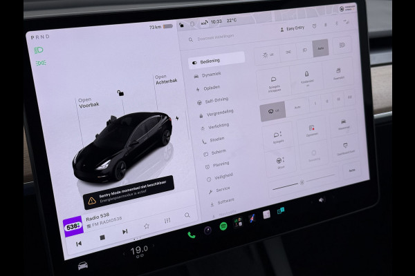 Tesla Model 3 Long Range RWD 75 kWh SOH 93% Warmtepomp Panoramadak Navi Camera's Leder Memory Stuur+Stoelverwarming Traffic-Aware Cruise Control AMD Ryzen™ Elek.Achterklep Led