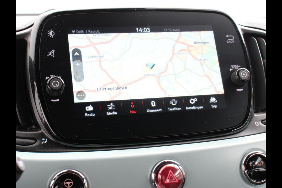 Fiat 500C 1.0 Hybrid Bellavita Navigatie Apple Carplay Android Auto Parkeersensoren Climate Control Lichtmetalen velgen Bluetooth