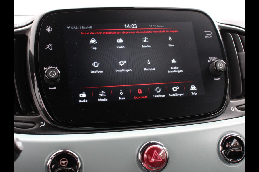 Fiat 500C 1.0 Hybrid Bellavita Navigatie Apple Carplay Android Auto Parkeersensoren Climate Control Lichtmetalen velgen Bluetooth