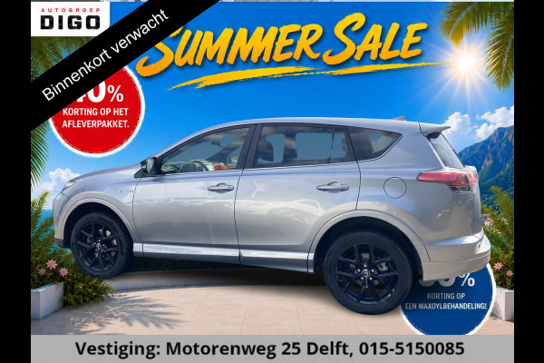 Toyota RAV4 2.5 STYLE HYBRIDE 4-WD SILVERLINE GARANTIE 4-2028* 1650 TREKGEWICHT . GARANTIE TOT 04-2028! . PARKEERSENSOREN VOOR & ACHTER . KEYLESS ENTRY  .