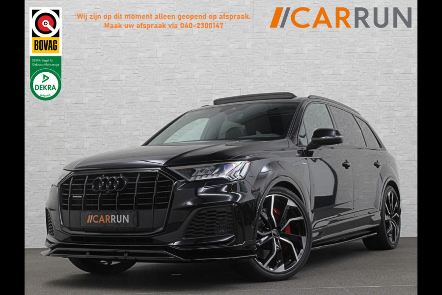 Audi Q7 50 TDI 7-Persoons S-Line | RS Leder | 360 Camera | Trekhaak | ACC | Panorama | B&O Sound | Head-Up | 73426,= Ex btw | Soft-Close | Matrix-LED | 4-Zone Clima | Stoelverwarming V+A | Keyless-Entry | Standkachel | Luchtvering | Tour-Pakket | Memory | Sfeerverlichting | Stuurverwarming | Autom. Parkeren | Carplay |