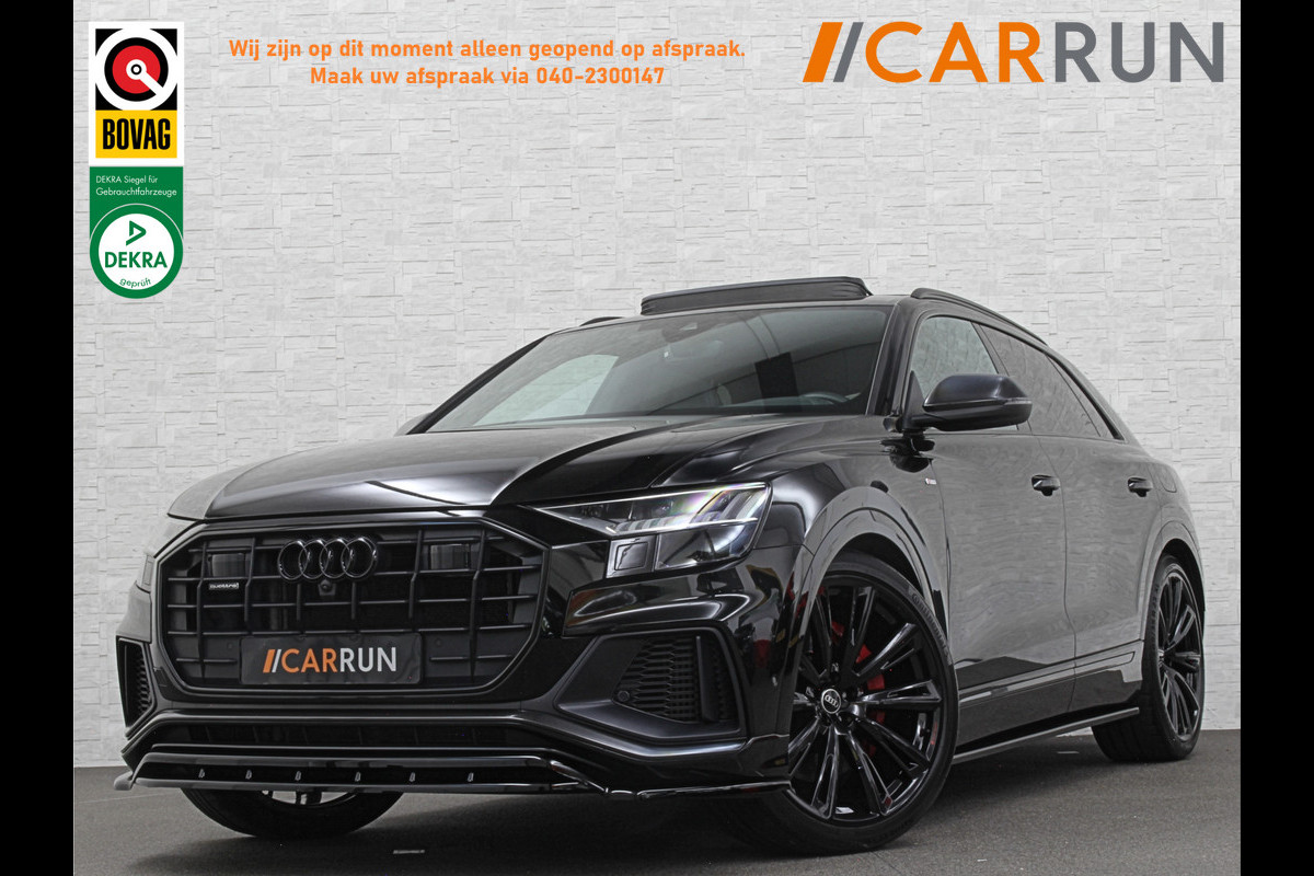 Audi Q8 60e 462PK Competition Plus | #RS-Seats | Carbon | B&O | 360 Camera | ACC | Panorama | Valcona Leder | 23" Audi Sport | Luchtvering | Keyless-Entry | Tour-Pakket | Lane & Side assist | Bovag Garantie.