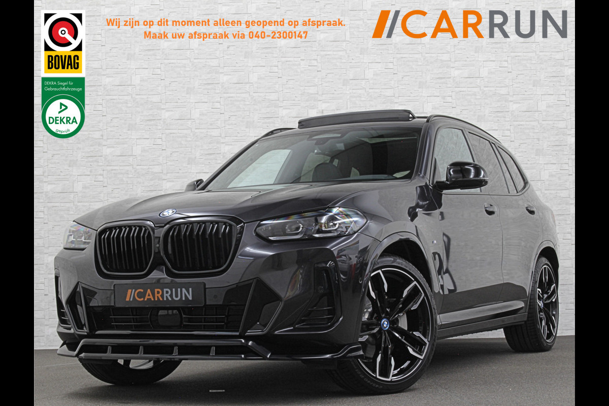 BMW iX3 M-Sport | Sophisto Grey! | Panorama | ACC | Leder | Memory | El. Trekhaak 97.6% SOH | Sfeerverlichting | 3-Zone Clima | Carplay | LED | Btw auto, 35400,= ex. | Rijklaar incl. Bovag garantie!