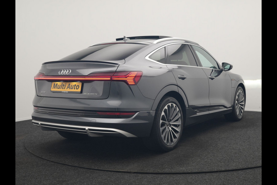Audi e-tron Sportback 55 quattro S Line 95 kWh 408pk Dealer O.H | Trekhaak Afn. | Adaptive Cruise | Camera | Bang & Olufsen | Alcantara Sportstoelen Memory & Verwarmd | Keyless | Apple Carplay | BLIS | Navigatie | Virtual | DAB | 21"L.M |