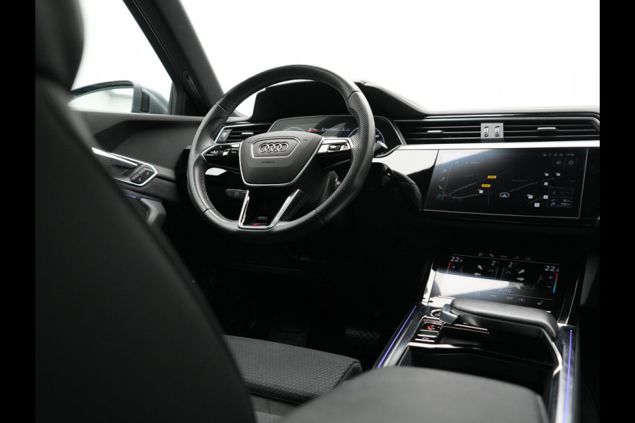 Audi e-tron Sportback 55 quattro S Line 95 kWh 408pk Dealer O.H | Trekhaak Afn. | Adaptive Cruise | Camera | Bang & Olufsen | Alcantara Sportstoelen Memory & Verwarmd | Keyless | Apple Carplay | BLIS | Navigatie | Virtual | DAB | 21"L.M |