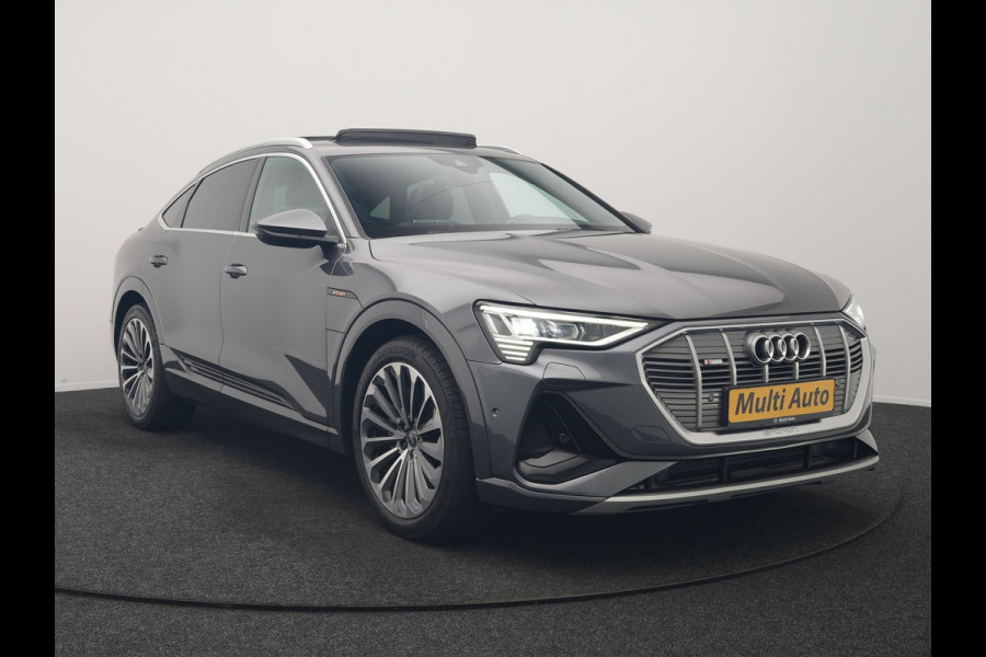 Audi e-tron Sportback 55 quattro S Line 95 kWh 408pk Dealer O.H | Trekhaak Afn. | Adaptive Cruise | Camera | Bang & Olufsen | Alcantara Sportstoelen Memory & Verwarmd | Keyless | Apple Carplay | BLIS | Navigatie | Virtual | DAB | 21"L.M |