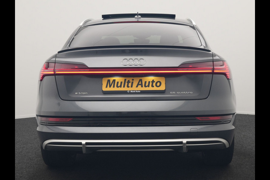 Audi e-tron Sportback 55 quattro S Line 95 kWh 408pk Dealer O.H | Trekhaak Afn. | Adaptive Cruise | Camera | Bang & Olufsen | Alcantara Sportstoelen Memory & Verwarmd | Keyless | Apple Carplay | BLIS | Navigatie | Virtual | DAB | 21"L.M |