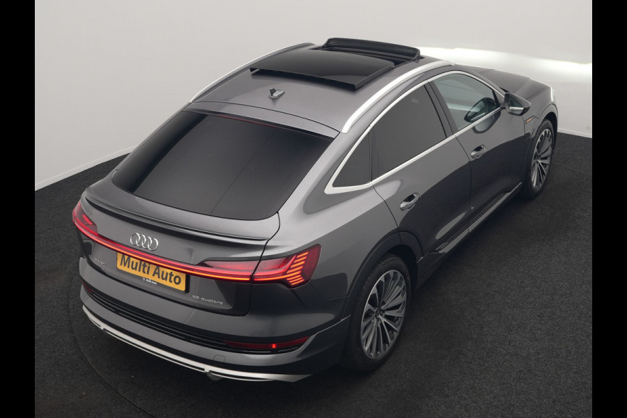 Audi e-tron Sportback 55 quattro S Line 95 kWh 408pk Dealer O.H | Trekhaak Afn. | Adaptive Cruise | Camera | Bang & Olufsen | Alcantara Sportstoelen Memory & Verwarmd | Keyless | Apple Carplay | BLIS | Navigatie | Virtual | DAB | 21"L.M |