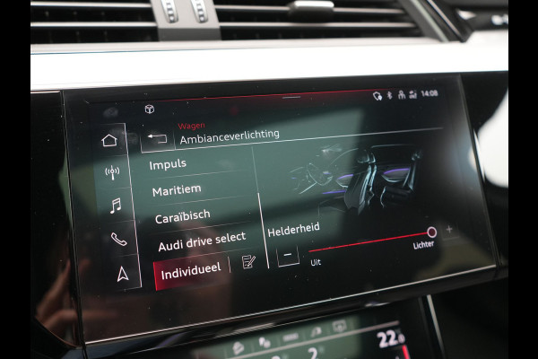 Audi e-tron Sportback 55 quattro S Line 95 kWh 408pk Dealer O.H | Trekhaak Afn. | Adaptive Cruise | Camera | Bang & Olufsen | Alcantara Sportstoelen Memory & Verwarmd | Keyless | Apple Carplay | BLIS | Navigatie | Virtual | DAB | 21"L.M |