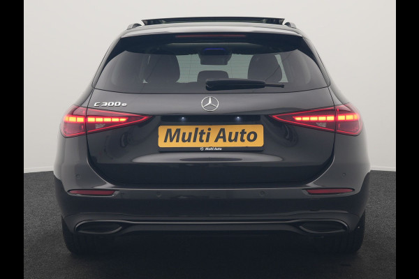 Mercedes-Benz C-Klasse Estate 300 e Avantgarde 313pk Dealer O.H | Trekhaak Af Fabriek | Panodak | Adaptive Cruise | 360 Camera | Digital LED | Lederen Sportstoelen Memory & Ventilatie | Keyless | Apple Carplay | Stoelverwarming | Pilot Assist | Stuurverwarming | Virtual | Sfeerverlichting | Navigatie | DAB | 18"L.M | Plug In Hybrid |