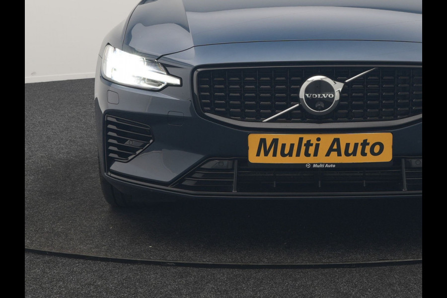 Volvo V60 T6 PHEV AWD Plus Dark Long Range 350pk Dealer O.H | Trekhaak Af Fabriek | Panodak | Adaptive Cruise | 360 Camera | Sportstoelen Memory & Verwarmd | Keyless | Apple Carplay | Pilot Assist | Stuurverwarming | Google Assistant & Maps | Navigatie | Virtual | DAB | 19"L.M | Plug In Hybrid |