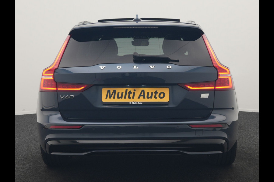 Volvo V60 T6 PHEV AWD Plus Dark Long Range 350pk Dealer O.H | Trekhaak Af Fabriek | Panodak | Adaptive Cruise | 360 Camera | Sportstoelen Memory & Verwarmd | Keyless | Apple Carplay | Pilot Assist | Stuurverwarming | Google Assistant & Maps | Navigatie | Virtual | DAB | 19"L.M | Plug In Hybrid |