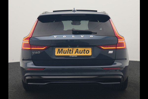 Volvo V60 T6 PHEV AWD Plus Dark Long Range 350pk Dealer O.H | Trekhaak Af Fabriek | Panodak | Adaptive Cruise | 360 Camera | Sportstoelen Memory & Verwarmd | Keyless | Apple Carplay | Pilot Assist | Stuurverwarming | Google Assistant & Maps | Navigatie | Virtual | DAB | 19"L.M | Plug In Hybrid |