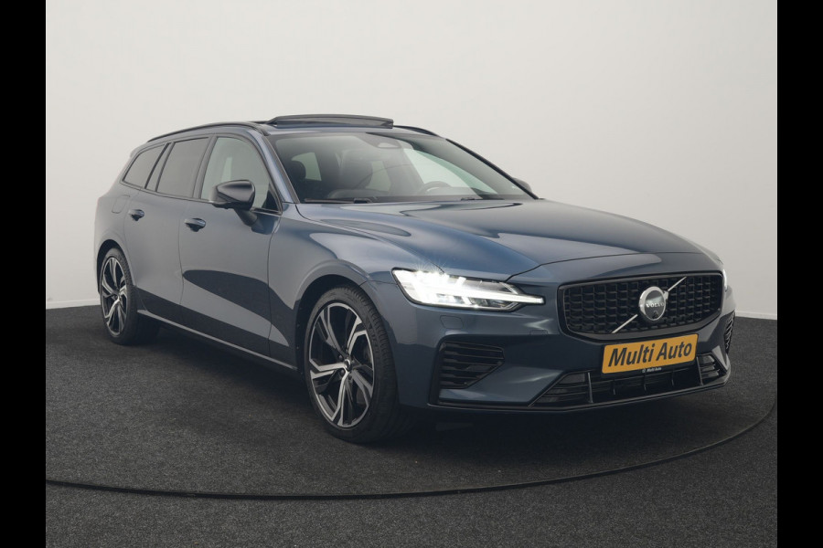 Volvo V60 T6 PHEV AWD Plus Dark Long Range 350pk Dealer O.H | Trekhaak Af Fabriek | Panodak | Adaptive Cruise | 360 Camera | Sportstoelen Memory & Verwarmd | Keyless | Apple Carplay | Pilot Assist | Stuurverwarming | Google Assistant & Maps | Navigatie | Virtual | DAB | 19"L.M | Plug In Hybrid |