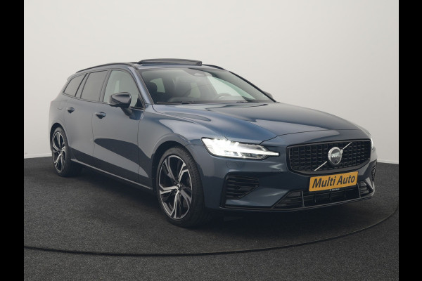 Volvo V60 T6 PHEV AWD Plus Dark Long Range 350pk Dealer O.H | Trekhaak Af Fabriek | Panodak | Adaptive Cruise | 360 Camera | Sportstoelen Memory & Verwarmd | Keyless | Apple Carplay | Pilot Assist | Stuurverwarming | Google Assistant & Maps | Navigatie | Virtual | DAB | 19"L.M | Plug In Hybrid |