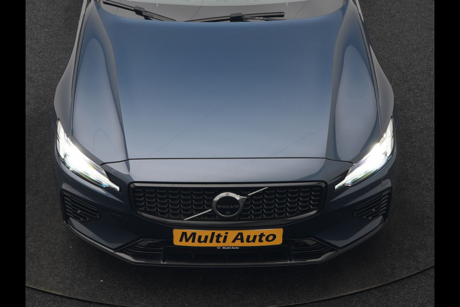 Volvo V60 T6 PHEV AWD Plus Dark Long Range 350pk Dealer O.H | Trekhaak Af Fabriek | Panodak | Adaptive Cruise | 360 Camera | Sportstoelen Memory & Verwarmd | Keyless | Apple Carplay | Pilot Assist | Stuurverwarming | Google Assistant & Maps | Navigatie | Virtual | DAB | 19"L.M | Plug In Hybrid |