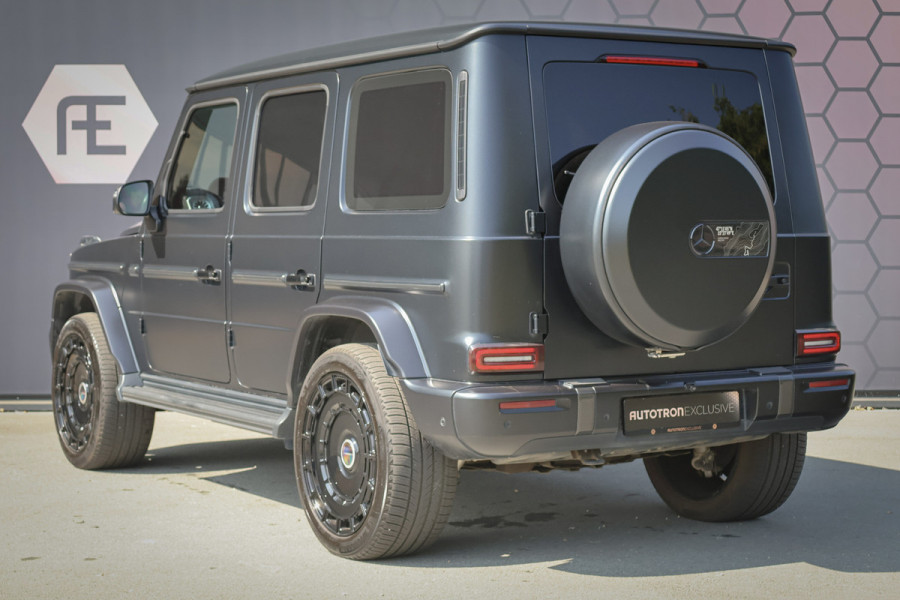 Mercedes-Benz G-Klasse 580 EQ | G63 PAKKET | MANUFAKTUR | SUPERIOR LINE | AMG LINE | COMFORT PAKKET | MASSAGE | VOSSEN VELGEN | ADAPTIVE CRUISE | MATZWART | STOELVERKOELING/VERWARMING/MASSAGE | STUURVERWARMING | BTW-AUTO