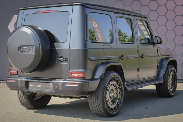 Mercedes-Benz G-Klasse 580 EQ | G63 PAKKET | MANUFAKTUR | SUPERIOR LINE | AMG LINE | COMFORT PAKKET | MASSAGE | VOSSEN VELGEN | ADAPTIVE CRUISE | MATZWART | STOELVERKOELING/VERWARMING/MASSAGE | STUURVERWARMING | BTW-AUTO