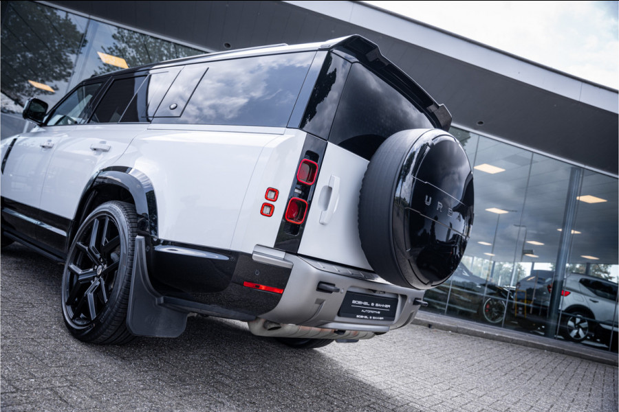 Land Rover Defender 130 3.0 P400 130 X-Dynamic SE 8-p ** Panodak ** Trekhaak ** Meridian ** Treeplanken ** URBAN ** Memory ** 23 inch ** Ventilatie