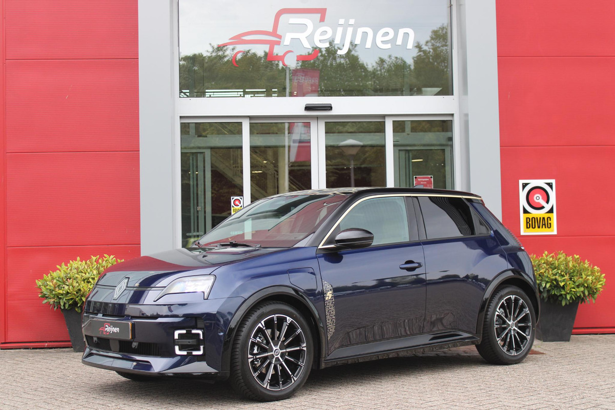 Renault 5 COMFORT RANGE ICONIC CINQ 150PK 52 kWh | PACK WINTER: ELEKTRISCH VERWARMBARE VOORSTOELEN/ELEKTRISCH VERWARMBAAR STUURWIEL/BESTUURDERSSTOEL MET ELEKTRISCH VERSTELBARE LENDESTEUN/IN HOOGTE VERSTELBARE PASSAGIERSSTOEL | PACK PREMIUM SOUND HARMAN KARDON: 9 SPEAKERS WAARVAN 1 SUBWOOFER/VERMOGEN 410 WATT/5 GELUIDSSFEREN: STUDIO/PODCAST/CONCERT/CLUB EN IMMERSION | PACK PARKING: FULL EASY PARK ASSIST MET PARKEERSENSOREN AAN VOOR EN ZIJKANT | PACK SAFETY & ADVANCED DRIVING ASSIST: INTELLIGENT ADAPTIVE CRUISE CONTROL,GEBRUIKT KAARTDATA OM SNELHEID AAN TE PASSEN/ACCUPANT SAFETY E