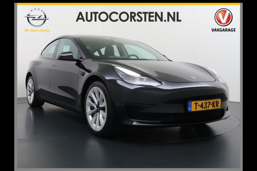 Tesla Model 3 Standard RWD Plus 60kWh Warmtepomp LFP-Accu SOH 93% AMD Ryzen™ ­Stuur+Stoelverwarming Navi Camera's Leder Adap.Cruise Elek.Achte Premium Luidsprekers Lmv 19" Led Panoramadak Google Maps® Elek.Stoelen+Memory 1e Eigenaar Origineel Nederlandse Auto
