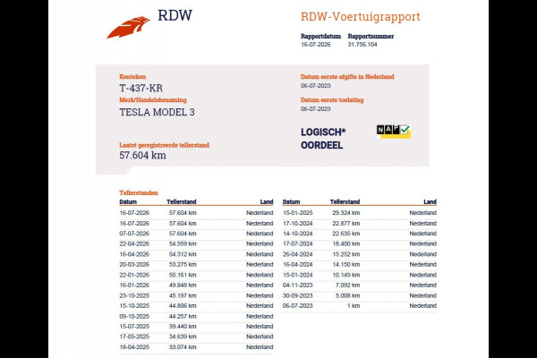 Tesla Model 3 Standard RWD Plus 60kWh Warmtepomp LFP-Accu SOH 93% AMD Ryzen™ ­Stuur+Stoelverwarming Navi Camera's Leder Adap.Cruise Elek.Achte Premium Luidsprekers Lmv 19" Led Panoramadak Google Maps® Elek.Stoelen+Memory 1e Eigenaar Origineel Nederlandse Auto