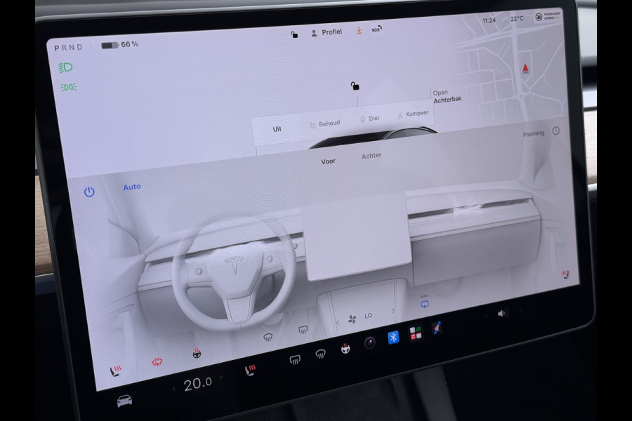 Tesla Model 3 Standard RWD Plus 60kWh Warmtepomp LFP-Accu SOH 93% AMD Ryzen™ ­Stuur+Stoelverwarming Navi Camera's Leder Adap.Cruise Elek.Achte Premium Luidsprekers Lmv 19" Led Panoramadak Google Maps® Elek.Stoelen+Memory 1e Eigenaar Origineel Nederlandse Auto