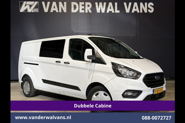 Ford Transit Custom 2.0 TDCI 131pk L2H1 Dubbele Cabine Euro6 Airco | 6-Zits | Cruisecontrol | Trekhaak Verwarmde voorruit, Parkeersensoren