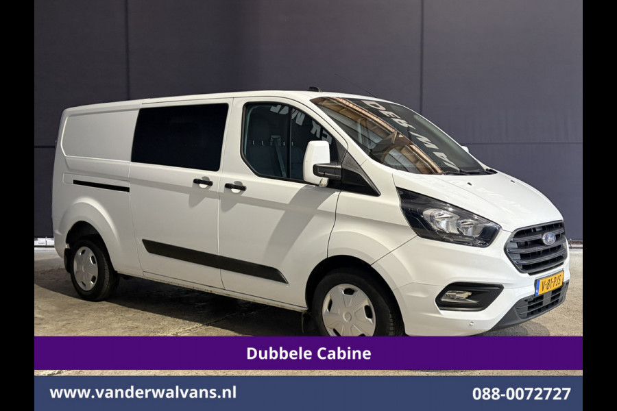 Ford Transit Custom 2.0 TDCI 131pk L2H1 Dubbele Cabine Euro6 Airco | 6-Zits | Cruisecontrol | Trekhaak Verwarmde voorruit, Parkeersensoren