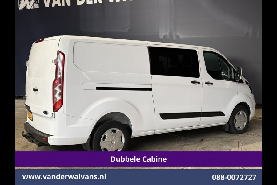 Ford Transit Custom 2.0 TDCI 131pk L2H1 Dubbele Cabine Euro6 Airco | 6-Zits | Cruisecontrol | Trekhaak Verwarmde voorruit, Parkeersensoren