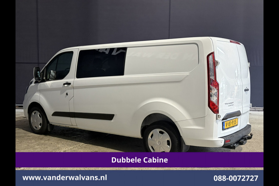 Ford Transit Custom 2.0 TDCI 131pk L2H1 Dubbele Cabine Euro6 Airco | 6-Zits | Cruisecontrol | Trekhaak Verwarmde voorruit, Parkeersensoren