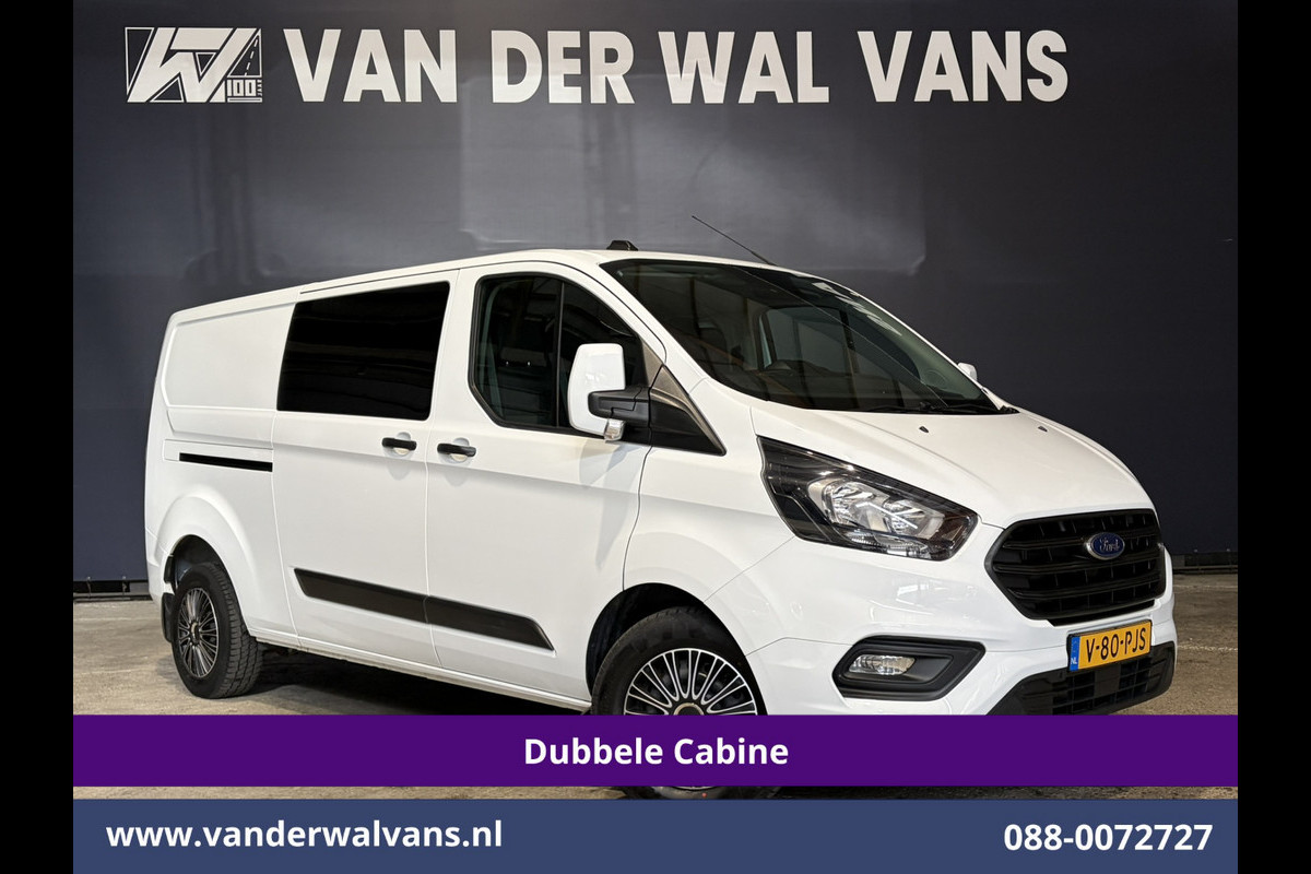 Ford Transit Custom 2.0 TDCI 131pk L2H1 Dubbele Cabine Euro6 Airco | 6-Zits | Cruisecontrol | 2550kg Trekhaak Verwarmde voorruit, Parkeersensoren