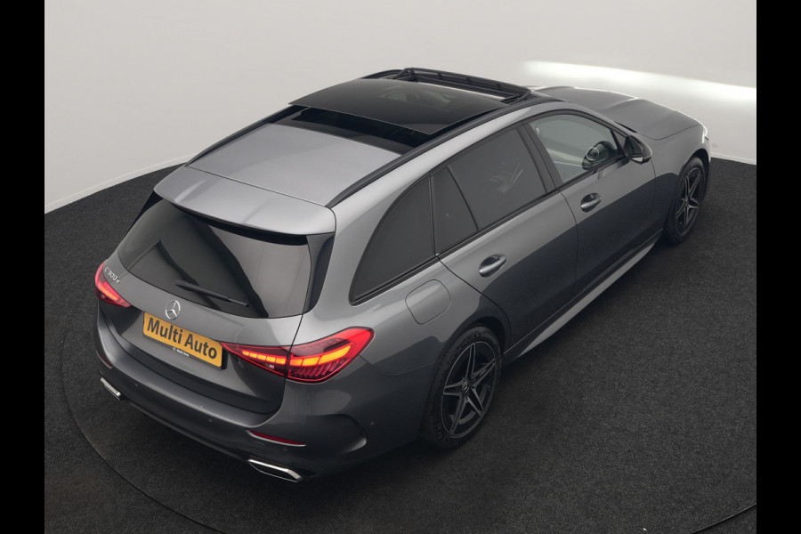 Mercedes-Benz C-Klasse Estate 300 e AMG Line PHEV 313pk Dealer O.H | Trekhaak Af Fabriek | Panodak | Alcatara Sportstoelen Memory & Verwarmd | 360 Camera | Adaptive Cruise | Digital LED | BLIS | Sfeerverlichting | Apple Carplay | Virtual | Navigatie | DAB | 18"L.M | Plug In Hybrid |