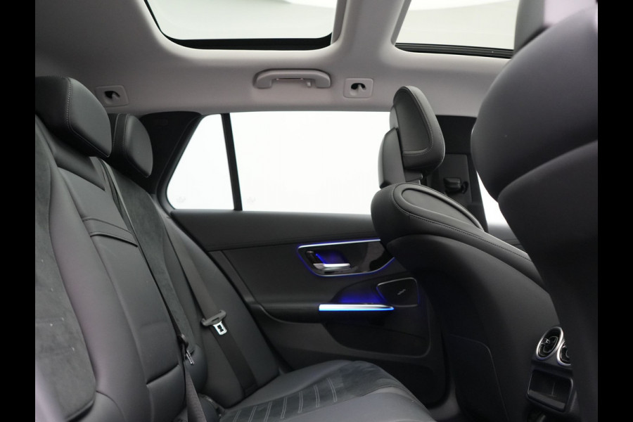 Mercedes-Benz C-Klasse Estate 300 e AMG Line PHEV 313pk Dealer O.H | Trekhaak Af Fabriek | Panodak | Alcatara Sportstoelen Memory & Verwarmd | 360 Camera | Adaptive Cruise | Digital LED | BLIS | Sfeerverlichting | Apple Carplay | Virtual | Navigatie | DAB | 18"L.M | Plug In Hybrid |