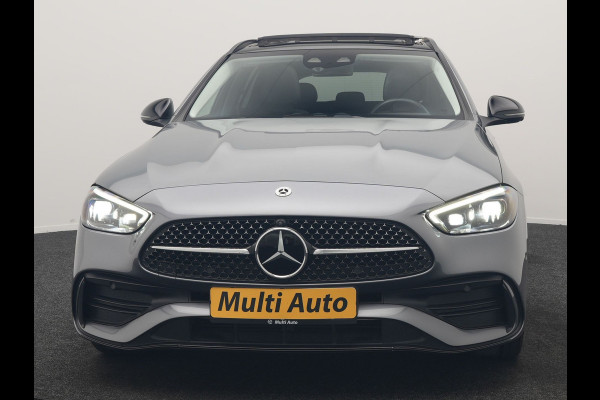 Mercedes-Benz C-Klasse Estate 300 e AMG Line PHEV 313pk Dealer O.H | Trekhaak Af Fabriek | Panodak | Alcatara Sportstoelen Memory & Verwarmd | 360 Camera | Adaptive Cruise | Digital LED | BLIS | Sfeerverlichting | Apple Carplay | Virtual | Navigatie | DAB | 18"L.M | Plug In Hybrid |