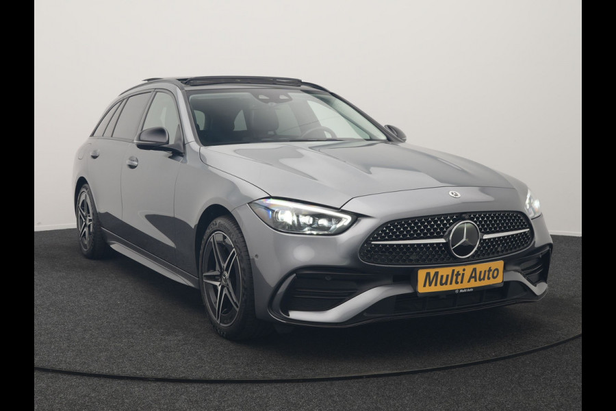 Mercedes-Benz C-Klasse Estate 300 e AMG Line PHEV 313pk Dealer O.H | Trekhaak Af Fabriek | Panodak | Alcatara Sportstoelen Memory & Verwarmd | 360 Camera | Adaptive Cruise | Digital LED | BLIS | Sfeerverlichting | Apple Carplay | Virtual | Navigatie | DAB | 18"L.M | Plug In Hybrid |