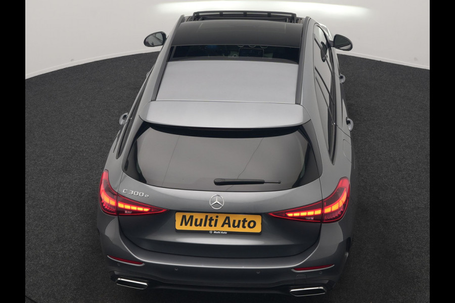 Mercedes-Benz C-Klasse Estate 300 e AMG Line PHEV 313pk Dealer O.H | Trekhaak Af Fabriek | Panodak | Alcatara Sportstoelen Memory & Verwarmd | 360 Camera | Adaptive Cruise | Digital LED | BLIS | Sfeerverlichting | Apple Carplay | Virtual | Navigatie | DAB | 18"L.M | Plug In Hybrid |