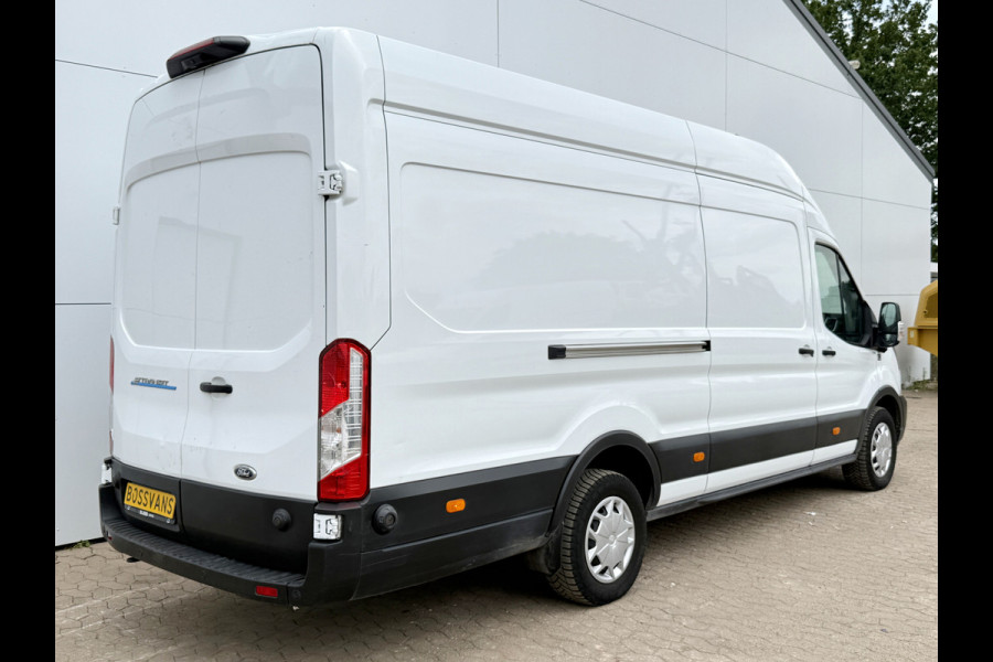 Ford E-Transit 68kWh 184PK L4H3 316km WLTP 95,6% (SOH) BEV Snelladen Carplay Climate control Laadkabel 360° camera Parkeersensoren v+a Stoelverwarming