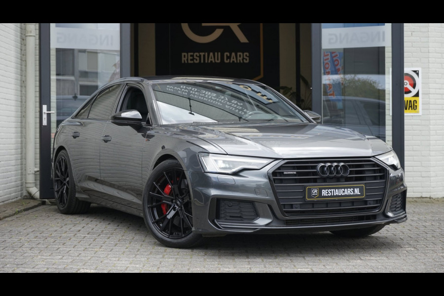 Audi A6 Limousine 55 TFSIe Quattro Competition 367PK-3x S-Line BLACK OPTIK-AMBIANCE-CAMERA-KEYLESS-MATRIX-MEMORY-BTW