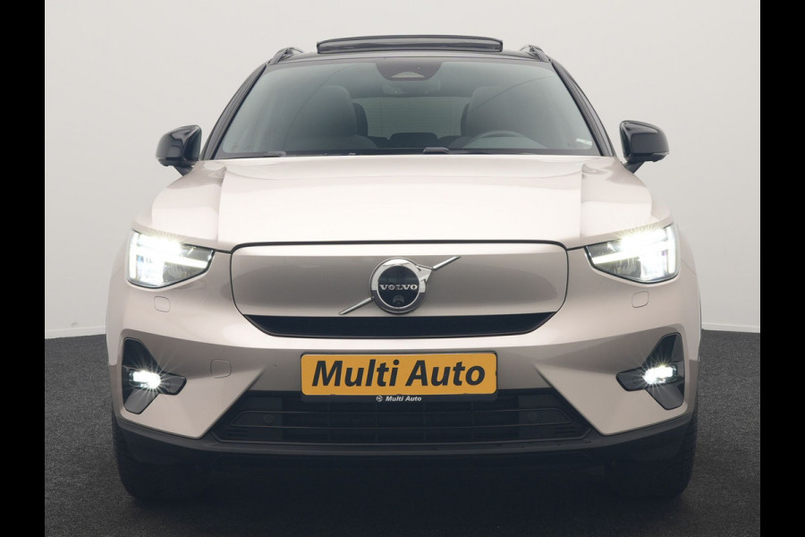 Volvo XC40 Ultimate Recharge Pure 69 kWh 231pk Dealer O.H. | Trekhaak Af Fabriek | Panodak | Adaptive Cruise | 360 Camera | Harman / Kardon | Sportstoelen Memory & Verwarmd | Warmtepomp | Keyless | Blis | Stuur Verwarmd | Google Assistent | DAB |