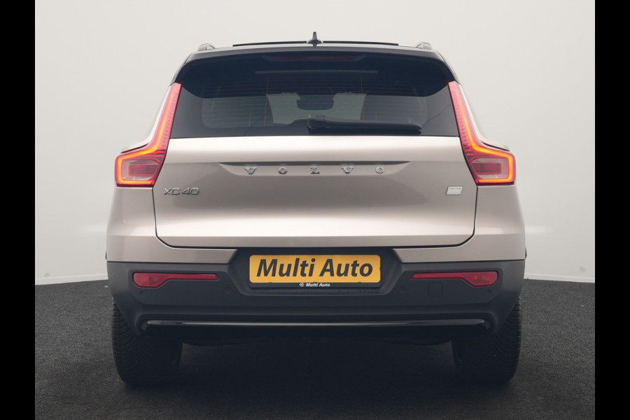 Volvo XC40 Ultimate Recharge Pure 69 kWh 231pk Dealer O.H. | Trekhaak Af Fabriek | Panodak | Adaptive Cruise | 360 Camera | Harman / Kardon | Sportstoelen Memory & Verwarmd | Warmtepomp | Keyless | Blis | Stuur Verwarmd | Google Assistent | DAB |